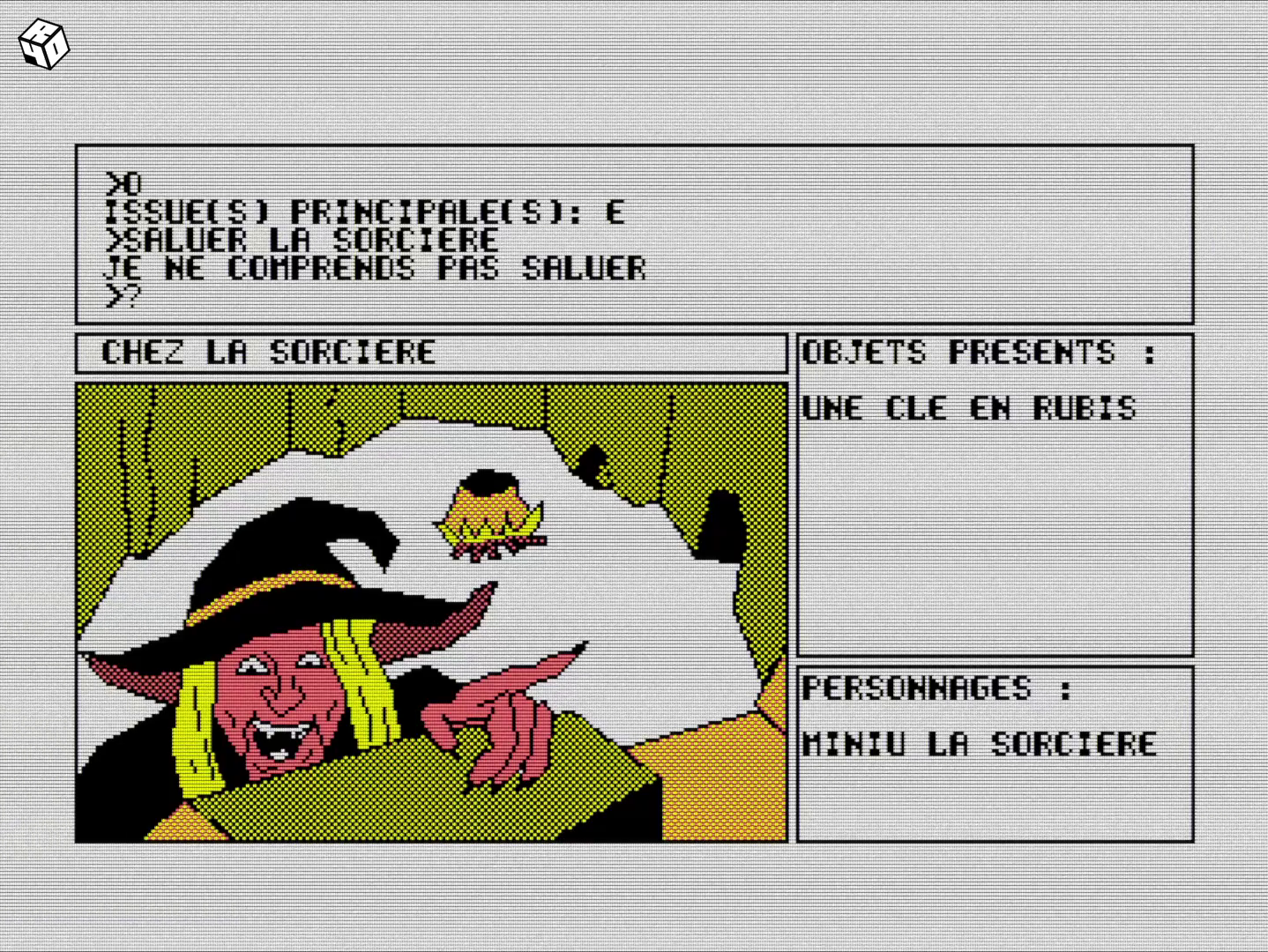 La sorcière, un des premiers personnages que l'on croise en jeu