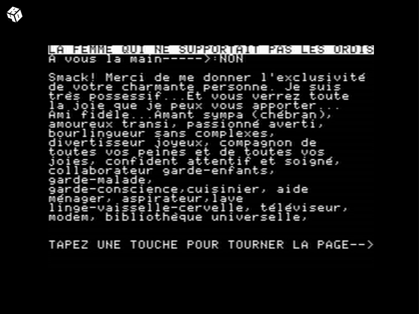 Il est tout de suite très lourd